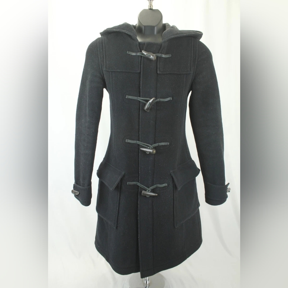 Women's TNA Black Wool Toggle Duffle Coat